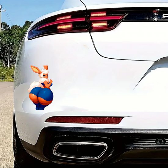 Lopunny Girl and Lamborghini Sticker, high-quality vinyl for personalized decoration of laptops and water bottles. Vinyl car decals suitable for cars, motorcycles, laptops, computers, backpacks, water bottles, and more.
