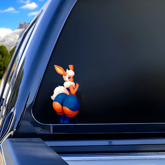 Lopunny Girl and Lamborghini Sticker, high-quality vinyl for personalized decoration of laptops and water bottles. Vinyl car decals suitable for cars, motorcycles, laptops, computers, backpacks, water bottles, and more.