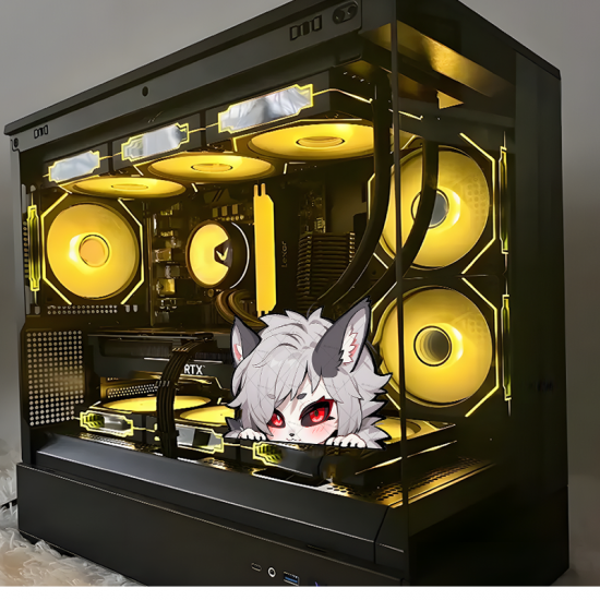 Peek Anime Wolf Girl Red Eyes Sticker Decal, a fun way to personalize your lunch box, cooler, or thermos. Vinyl car decals suitable for cars, motorcycles, laptops, computers, backpacks, water bottles, and more.