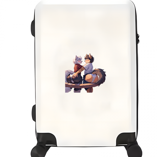 Furry Wolves Flirting Sticker, stylish addition to your iPad, Kindle, e-reader, and tablet cases. Vinyl car decals suitable for cars, motorcycles, laptops, computers, backpacks, water bottles, and more.