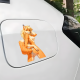 Sexy Furry Fox Girl and Purple Sports Car Sticker, residue-free removal, perfect for rented spaces and laptops. Vinyl car decals suitable for cars, motorcycles, laptops, computers, backpacks, water bottles, and more.