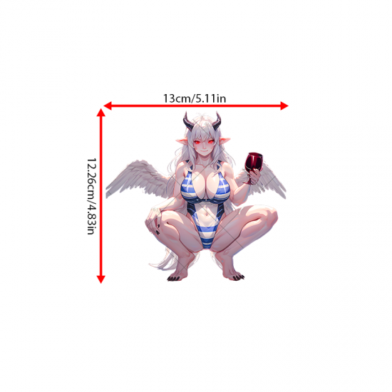 Wine Drinking Succubus Sticker, stylish addition to your iPad, Kindle, e-reader, and tablet cases. Vinyl car decals suitable for cars, motorcycles, laptops, computers, backpacks, water bottles, and more.