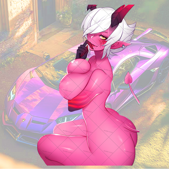 Succubus Pink Demon Girl Car Decal Sticker, stylish addition to your iPad, Kindle, e-reader, and tablet cases. Vinyl car decals suitable for cars, motorcycles, laptops, computers, backpacks, water bottles, and more.