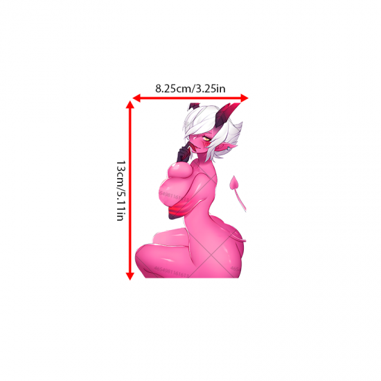 Succubus Pink Demon Girl Car Decal Sticker, stylish addition to your iPad, Kindle, e-reader, and tablet cases. Vinyl car decals suitable for cars, motorcycles, laptops, computers, backpacks, water bottles, and more.