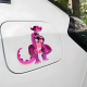 Pink Dragon Girl Sticker with Lamborghini, suitable for decorating envelopes, letters, and invitation cards. Vinyl car decals suitable for cars, motorcycles, laptops, computers, backpacks, water bottles, and more.