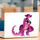 Pink Dragon Girl Sticker with Lamborghini, suitable for decorating envelopes, letters, and invitation cards. Vinyl car decals suitable for cars, motorcycles, laptops, computers, backpacks, water bottles, and more.