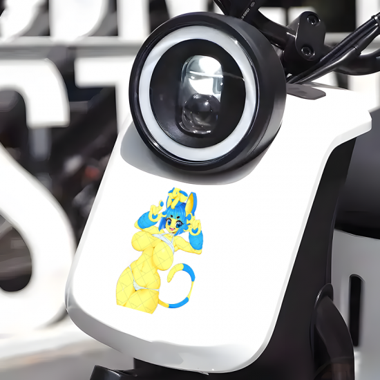 Anime Cat Girl Sticker/Decal, durable and weather-resistant, perfect for outdoor gear and vehicles. Vinyl car decals suitable for cars, motorcycles, laptops, computers, backpacks, water bottles, and more.