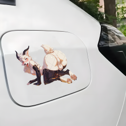 Horned Wolf Car Sticker VIP-200, cute design suitable for party favors, goodie bags, and rewards. Vinyl car decals suitable for cars, motorcycles, laptops, computers, backpacks, water bottles, and more.