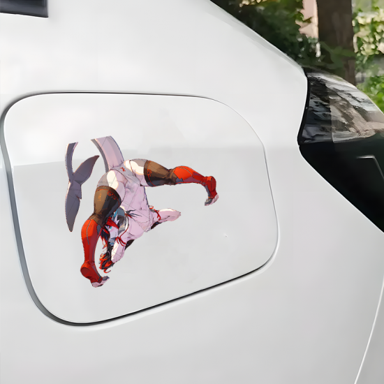 Shark Girl Bridge Pose Car Decal/Sticker, ideal for motivational boards, vision boards, and wall art. Vinyl car decals suitable for cars, motorcycles, laptops, computers, backpacks, water bottles, and more.