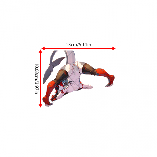 Shark Girl Bridge Pose Car Decal/Sticker, ideal for motivational boards, vision boards, and wall art. Vinyl car decals suitable for cars, motorcycles, laptops, computers, backpacks, water bottles, and more.