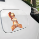 Sexy Bunny Girl with Sports Car Sticker Decal, excellent for decorating bedroom doors, lockers, and furniture. Vinyl car decals suitable for cars, motorcycles, laptops, computers, backpacks, water bottles, and more.