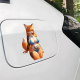 Tattooed Fox Girl Bikini Car Decal, perfect for teachers to use as rewards or classroom decorations. Vinyl car decals suitable for cars, motorcycles, laptops, computers, backpacks, water bottles, and more.