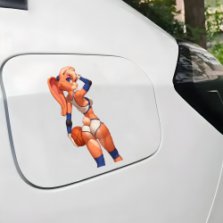 Lola Bunny Basketball Girl Sticker, stylish addition to your iPad, Kindle, e-reader, and tablet cases. Vinyl car decals suitable for cars, motorcycles, laptops, computers, backpacks, water bottles, and more.