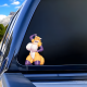 Anthro Fox Girl with Lamborghini Sticker, durable and weather-resistant, perfect for outdoor gear and vehicles. Vinyl car decals suitable for cars, motorcycles, laptops, computers, backpacks, water bottles, and more.