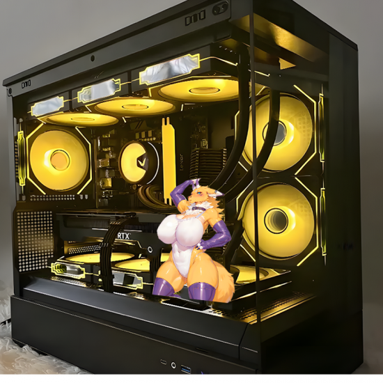 Anthro Fox Girl with Lamborghini Sticker, durable and weather-resistant, perfect for outdoor gear and vehicles. Vinyl car decals suitable for cars, motorcycles, laptops, computers, backpacks, water bottles, and more.