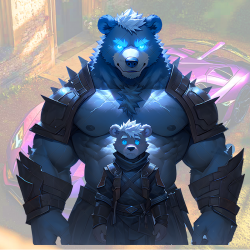 Blue Bear Bodyguard Sticker/Decal, excellent for decorating bedroom doors, lockers, and furniture. Vinyl car decals suitable for cars, motorcycles, laptops, computers, backpacks, water bottles, and more.