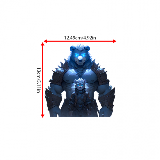Blue Bear Bodyguard Sticker/Decal, excellent for decorating bedroom doors, lockers, and furniture. Vinyl car decals suitable for cars, motorcycles, laptops, computers, backpacks, water bottles, and more.