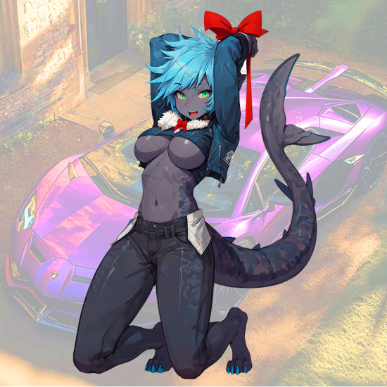 Anime Shark Girl with Bow Car Decal Sticker, ideal for water bottles, hydro flasks, phones, tablets, and car bumpers. Vinyl car decals suitable for cars, motorcycles, laptops, computers, backpacks, water bottles, and more.