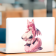 Pink Furry Girl with Bat Wings and Sports Car Sticker, residue-free removal, perfect for rented spaces and laptops. Vinyl car decals suitable for cars, motorcycles, laptops, computers, backpacks, water bottles, and more.