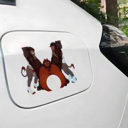 Demon Cowgirl Trio Sticker, high-quality vinyl for personalized decoration of laptops and water bottles. Vinyl car decals suitable for cars, motorcycles, laptops, computers, backpacks, water bottles, and more.