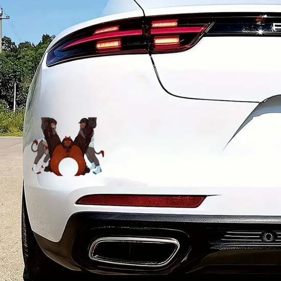 Demon Cowgirl Trio Sticker, high-quality vinyl for personalized decoration of laptops and water bottles. Vinyl car decals suitable for cars, motorcycles, laptops, computers, backpacks, water bottles, and more.