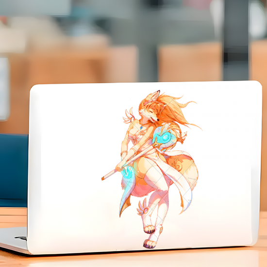 Fox Girl Mage with Lamborghini Car Sticker, easy to apply on cars, trucks, vans, and recreational vehicles. Vinyl car decals suitable for cars, motorcycles, laptops, computers, backpacks, water bottles, and more.