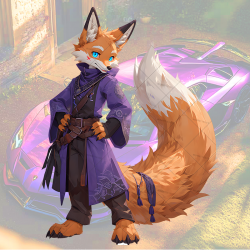 Anthro Fox in Robe Car Decal, excellent for decorating bedroom doors, lockers, and furniture. Vinyl car decals suitable for cars, motorcycles, laptops, computers, backpacks, water bottles, and more.