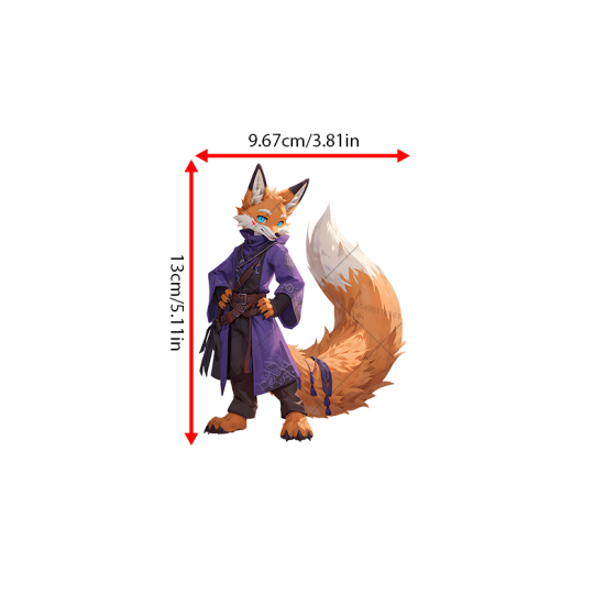 Anthro Fox in Robe Car Decal, excellent for decorating bedroom doors, lockers, and furniture. Vinyl car decals suitable for cars, motorcycles, laptops, computers, backpacks, water bottles, and more.