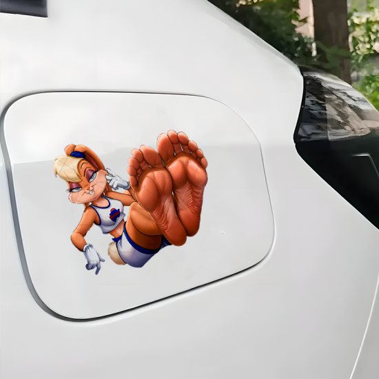 Lola Bunny Feet Car Decal Sticker, designed for MacBooks, iPhones, travel cases, guitars, and fridges. Vinyl car decals suitable for cars, motorcycles, laptops, computers, backpacks, water bottles, and more.