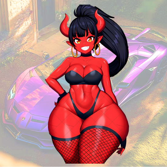 Red Devil Girl Car Decal Sticker, cool decal for skateboards, snowboards, surfboards, and longboards. Vinyl car decals suitable for cars, motorcycles, laptops, computers, backpacks, water bottles, and more.