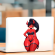 Red Devil Girl Car Decal Sticker, cool decal for skateboards, snowboards, surfboards, and longboards. Vinyl car decals suitable for cars, motorcycles, laptops, computers, backpacks, water bottles, and more.