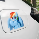 Rainbow Dash My Little Pony Sticker Decal, ideal for water bottles, hydro flasks, phones, tablets, and car bumpers. Vinyl car decals suitable for cars, motorcycles, laptops, computers, backpacks, water bottles, and more.