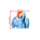 Rainbow Dash My Little Pony Sticker Decal, ideal for water bottles, hydro flasks, phones, tablets, and car bumpers. Vinyl car decals suitable for cars, motorcycles, laptops, computers, backpacks, water bottles, and more.
