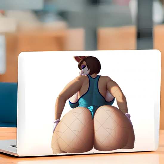 Bunny Girl Leotard & Purple Car Sticker, designed for MacBooks, iPhones, travel cases, guitars, and fridges. Vinyl car decals suitable for cars, motorcycles, laptops, computers, backpacks, water bottles, and more.