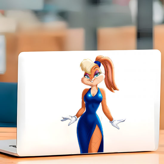 Lola Bunny Blue Dress Car Decal, strong adhesive suitable for travel suitcases and cargo boxes. Vinyl car decals suitable for cars, motorcycles, laptops, computers, backpacks, water bottles, and more.