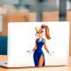 Lola Bunny Blue Dress Car Decal, strong adhesive suitable for travel suitcases and cargo boxes. Vinyl car decals suitable for cars, motorcycles, laptops, computers, backpacks, water bottles, and more.