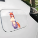 Anthro Fox Girl with Sports Car Decal, a fun way to personalize your lunch box, cooler, or thermos. Vinyl car decals suitable for cars, motorcycles, laptops, computers, backpacks, water bottles, and more.