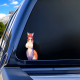 Anthro Fox Girl with Sports Car Decal, a fun way to personalize your lunch box, cooler, or thermos. Vinyl car decals suitable for cars, motorcycles, laptops, computers, backpacks, water bottles, and more.