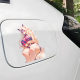 Anthro Wolf Girl Bikini Car Sticker Decal, suitable for decorating envelopes, letters, and invitation cards. Vinyl car decals suitable for cars, motorcycles, laptops, computers, backpacks, water bottles, and more.