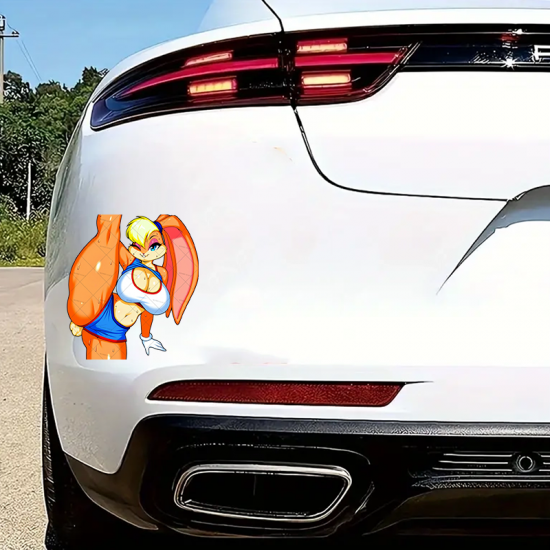 Buff Lola Bunny Sticker/Decal, cool decal for skateboards, snowboards, surfboards, and longboards. Vinyl car decals suitable for cars, motorcycles, laptops, computers, backpacks, water bottles, and more.