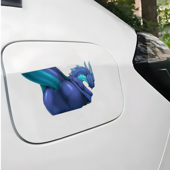 Blue Dragon Sticker / Decal, perfect gift for kids and teens to decorate their school supplies. Vinyl car decals suitable for cars, motorcycles, laptops, computers, backpacks, water bottles, and more.