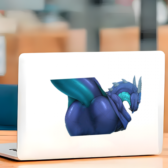Blue Dragon Sticker / Decal, perfect gift for kids and teens to decorate their school supplies. Vinyl car decals suitable for cars, motorcycles, laptops, computers, backpacks, water bottles, and more.