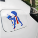 Sexy Blue Fox Girl Car Decal Sticker, strong adhesive suitable for travel suitcases and cargo boxes. Vinyl car decals suitable for cars, motorcycles, laptops, computers, backpacks, water bottles, and more.