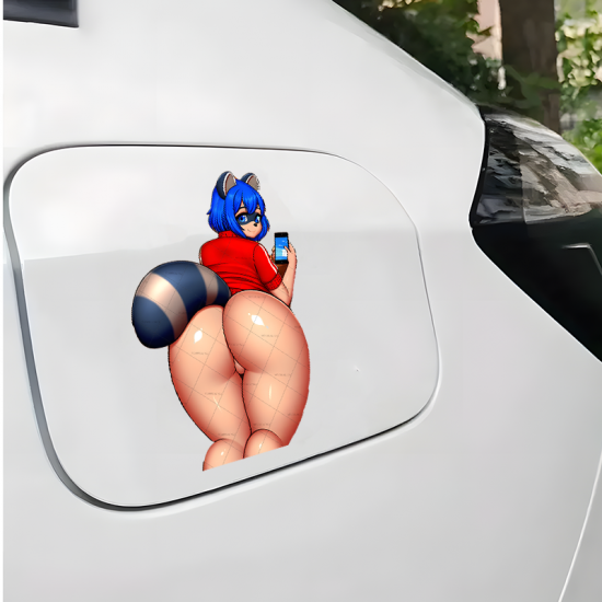 Michiru Kagemori Booty Sticker - BNA Anime Decal, waterproof vinyl decal for cars, motorcycles, bicycles, and helmets. Vinyl car decals suitable for cars, motorcycles, laptops, computers, backpacks, water bottles, and more.