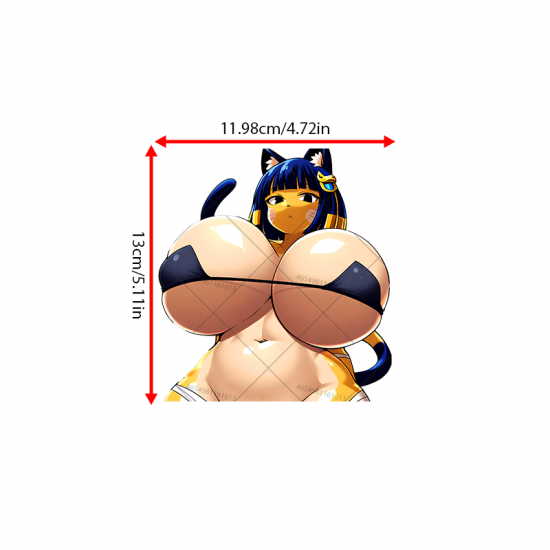 Egyptian Cat Girl Bikini Car Decal Sticker, perfect for teachers to use as rewards or classroom decorations. Vinyl car decals suitable for cars, motorcycles, laptops, computers, backpacks, water bottles, and more.