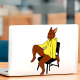 Chill Furry Fox With Sports Car Sticker, waterproof vinyl decal for cars, motorcycles, bicycles, and helmets. Vinyl car decals suitable for cars, motorcycles, laptops, computers, backpacks, water bottles, and more.