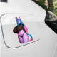 Anthro Unicorn Girl with Sports Car Sticker, ideal for motivational boards, vision boards, and wall art. Vinyl car decals suitable for cars, motorcycles, laptops, computers, backpacks, water bottles, and more.