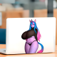 Anthro Unicorn Girl with Sports Car Sticker, ideal for motivational boards, vision boards, and wall art. Vinyl car decals suitable for cars, motorcycles, laptops, computers, backpacks, water bottles, and more.