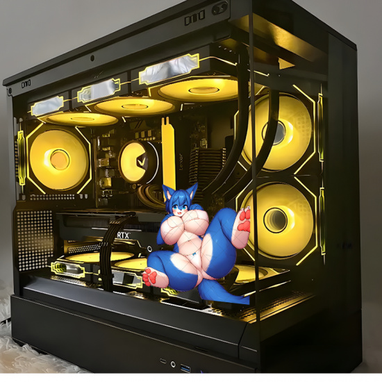 Blue Furry Cat Girl Sexy Lying Down Sticker, waterproof vinyl decal for cars, motorcycles, bicycles, and helmets. Vinyl car decals suitable for cars, motorcycles, laptops, computers, backpacks, water bottles, and more.