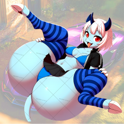 Sexy Demon Girl Car Decal - VIP-275, suitable for skateboard decks, rollerblades, and scooters. Vinyl car decals suitable for cars, motorcycles, laptops, computers, backpacks, water bottles, and more.